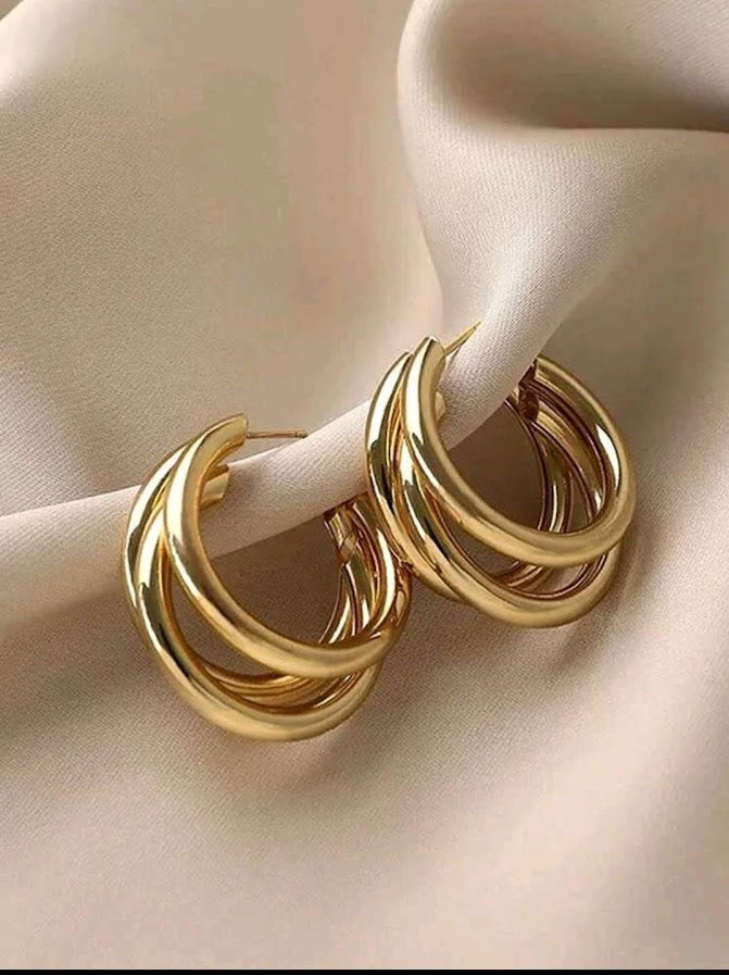 Layered Cuff Hoop Earrings