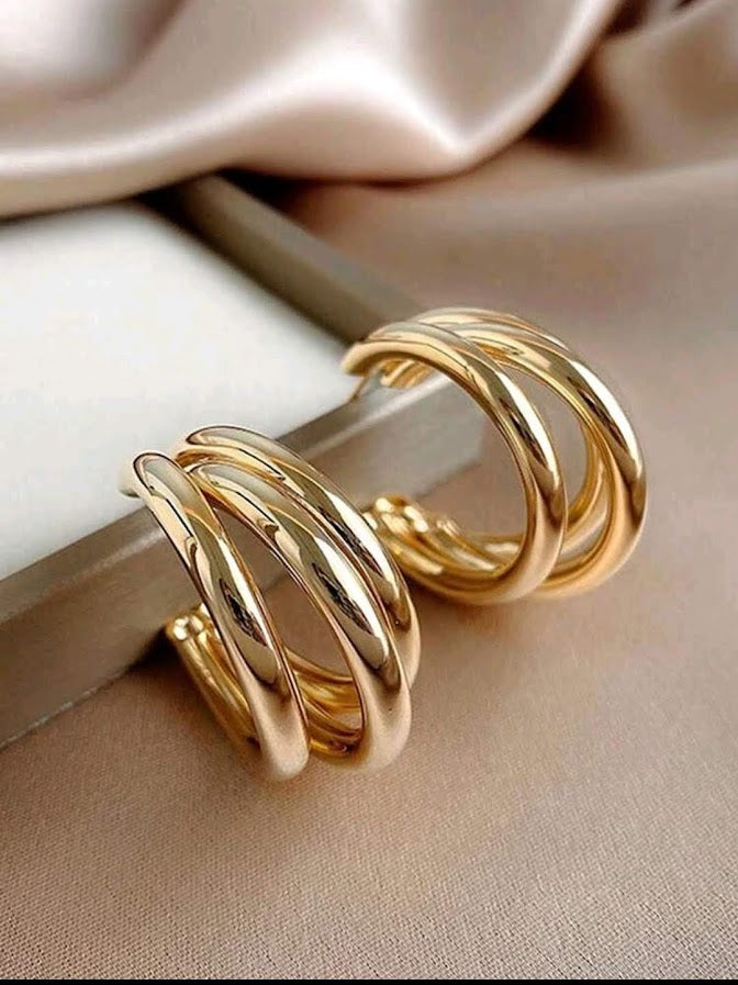 Layered Cuff Hoop Earrings