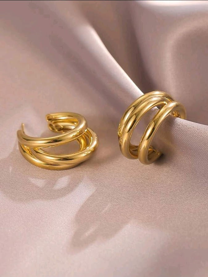 Layered Cuff Hoop Earrings