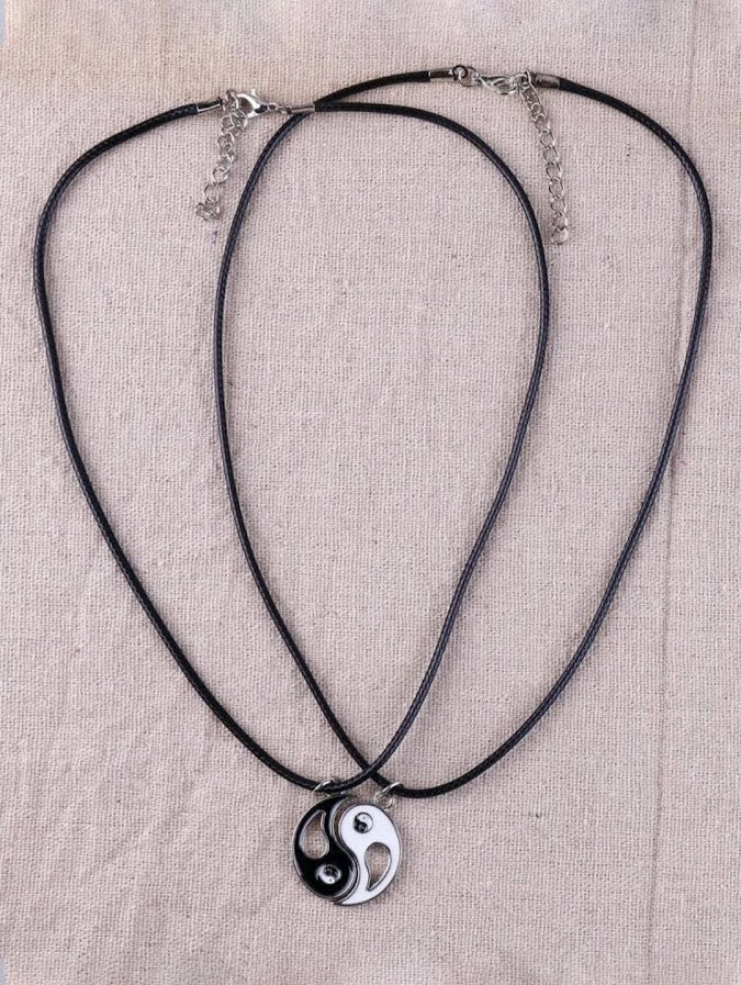 2pc Yin Yang Pendant Necklace